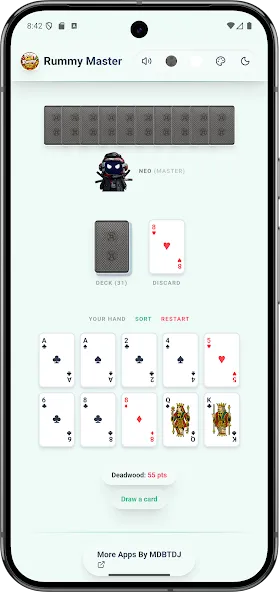 Gin Rummy Master Ai Offline screenshot 8