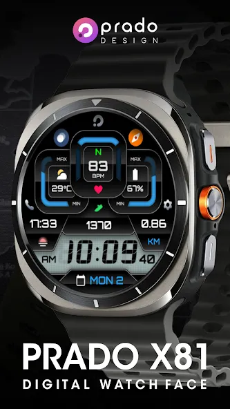 PRADO X81 Digital Watch Face screenshot 2