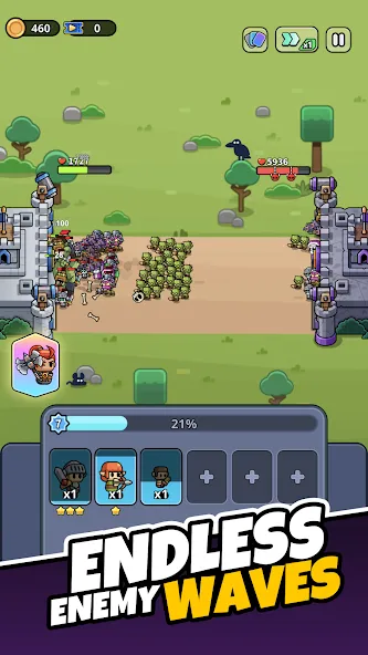 작은 전사들의 돌진: 타워 디펜스 screenshot 5