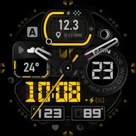 SH019 Watch Face, WearOS watch screenshot 10