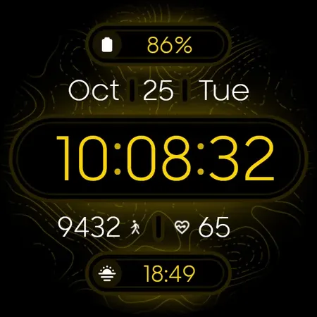 TOPO Digital - watch face screenshot 13