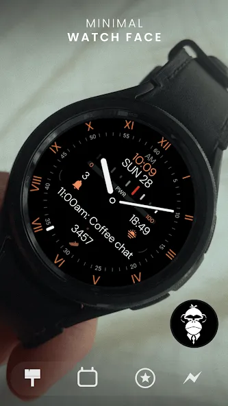 Minimal Black v32 Watch Face screenshot 5