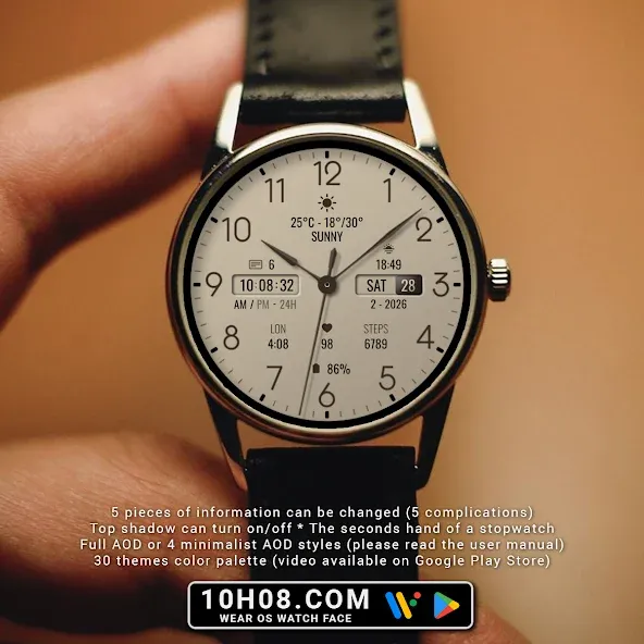 Watch face 10h08.com #132 screenshot 2