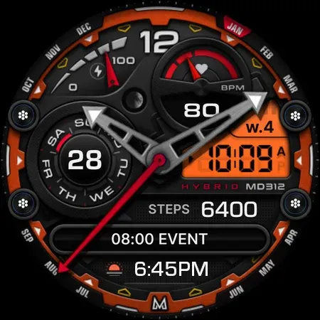 MD312 Analog watch face screenshot 13