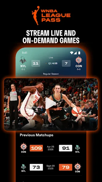 WNBA - Live Games & Scores screenshot 4
