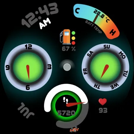 Speedometer WatchFace SMA 17 screenshot 28