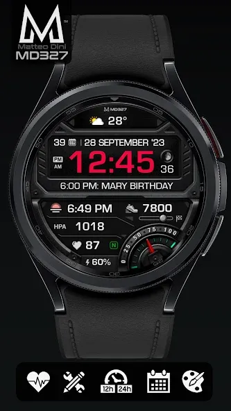 MD327 Digital Watch Face screenshot 5