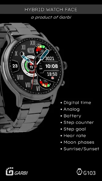 Garbi 103: Hybrid Watch Face screenshot 6