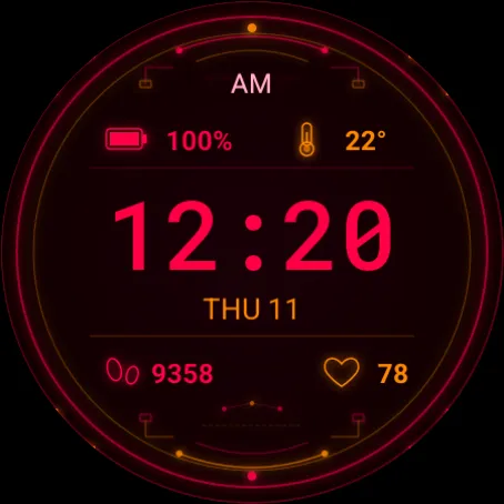 Cyber Space Watch Face screenshot 7