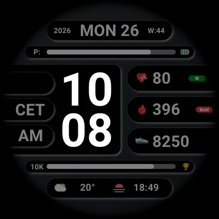 DADAM119: Digital Watch Face screenshot 28