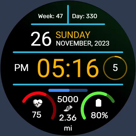 Iris502 Digital Watch Face screenshot 20