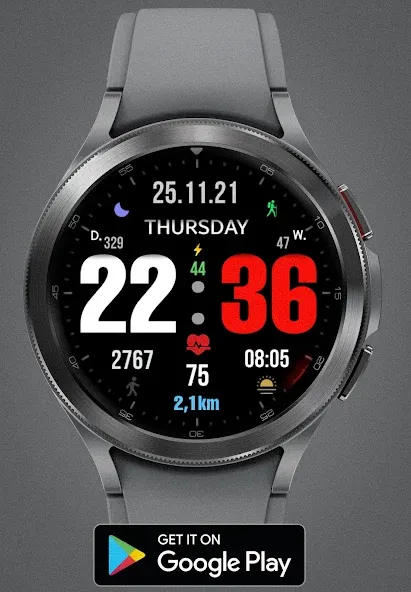Big dgt mod 5M Watch face screenshot 1
