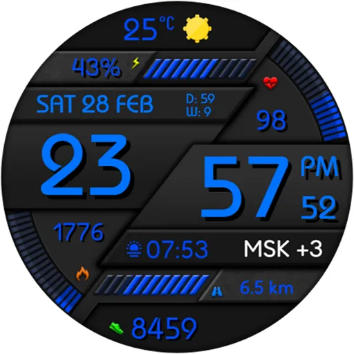 Digital Minimal Watch Face screenshot 23