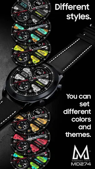 MD274 Analog watch face screenshot 4
