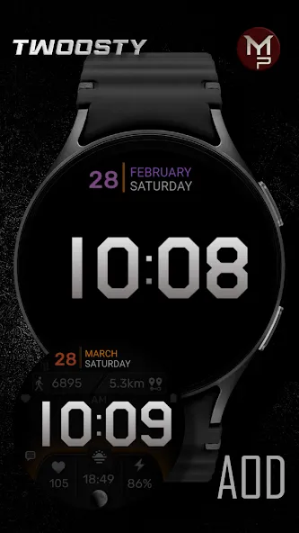TWOOSTY - Digital Watch Face screenshot 7