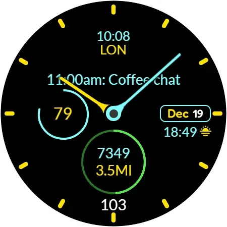Clean Analog watch face screenshot 11