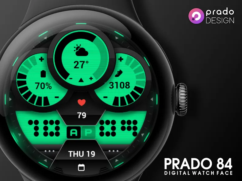 PRADO 84 Digital Watch Face screenshot 8