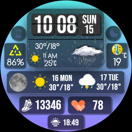 Weather Widget Watch Face screenshot 35