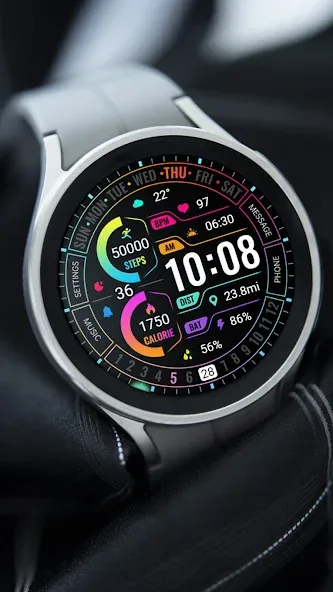 Gradient Line ZKin Watch Face screenshot 2