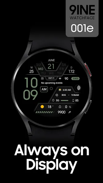 9INE 001e: Hybrid watch face screenshot 6