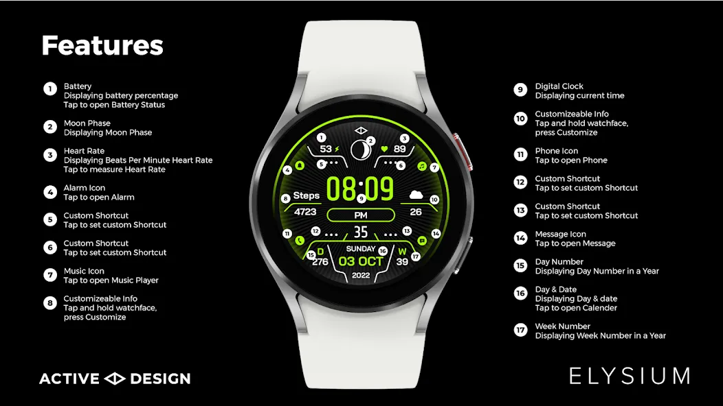 Elysium: Digital Watch Face screenshot 6