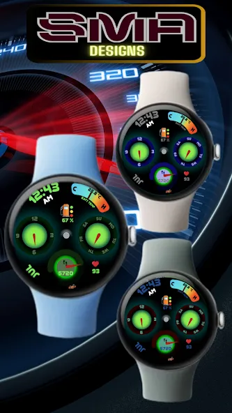 Speedometer WatchFace SMA 17 screenshot 4