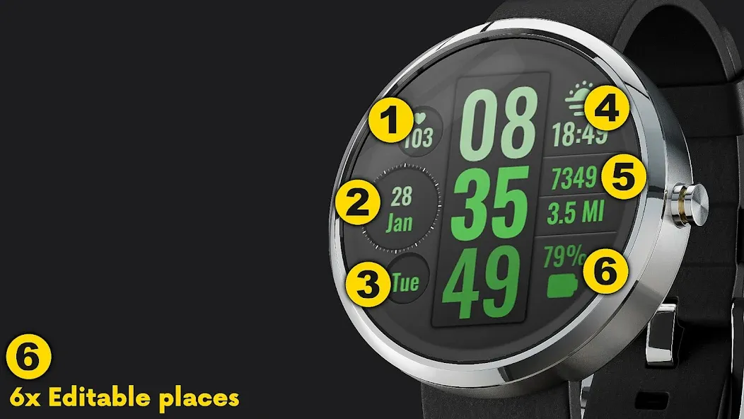 Column Watch Face screenshot 3