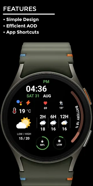 Night ver 30 - watch face screenshot 3