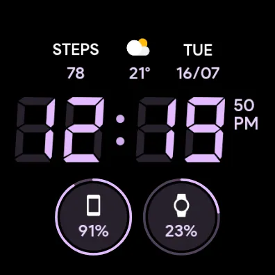 JHW Digital Bits 4: Watch face screenshot 9