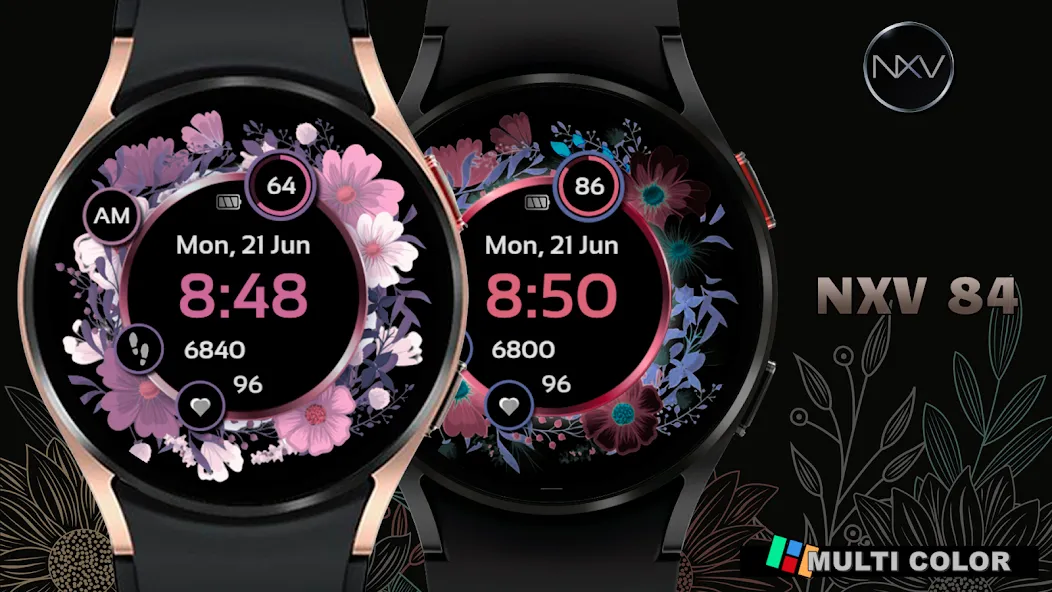 NXV84 Flora Elegant Watch Face screenshot 7