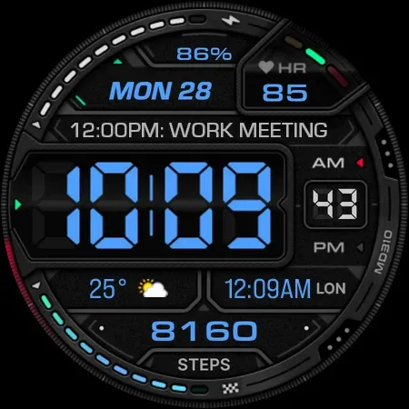 MD310 Digital watch face screenshot 36