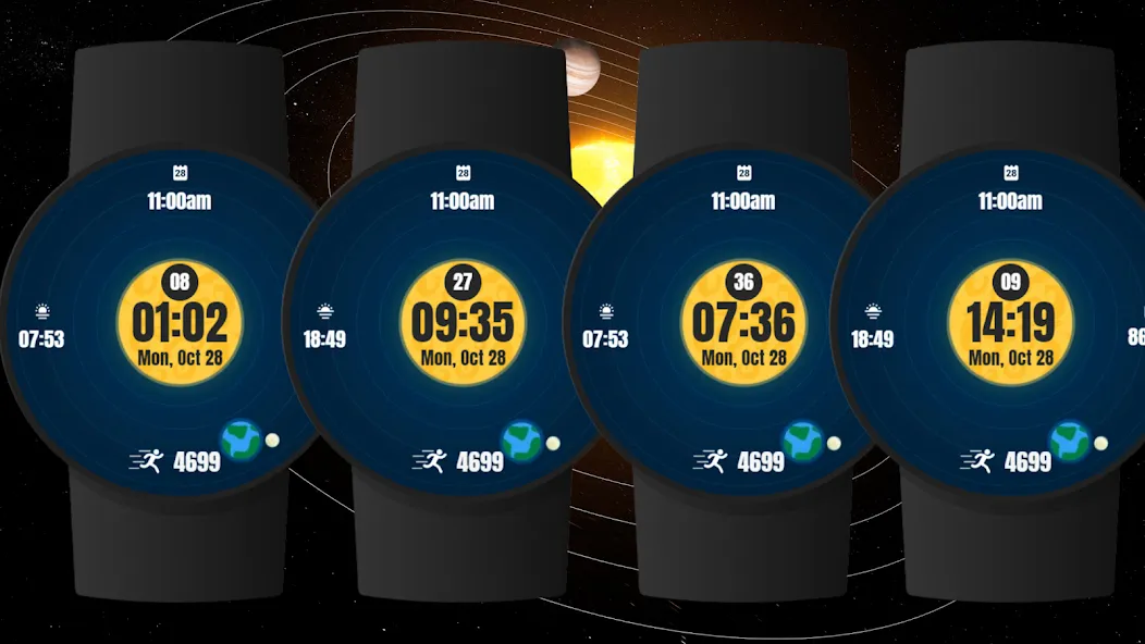 Solar System Orbit Watch Face screenshot 5