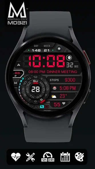 MD321 Digital Watch Face screenshot 6