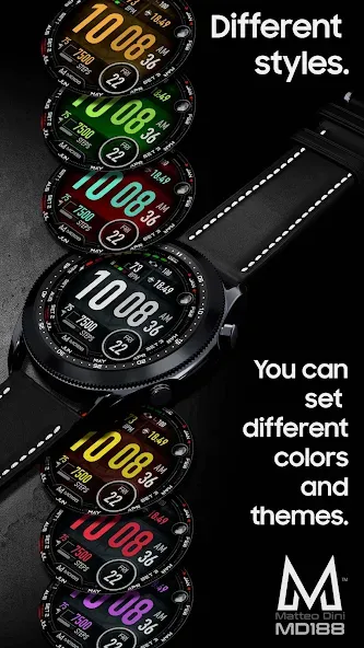 MD188 - Digital watch face screenshot 4