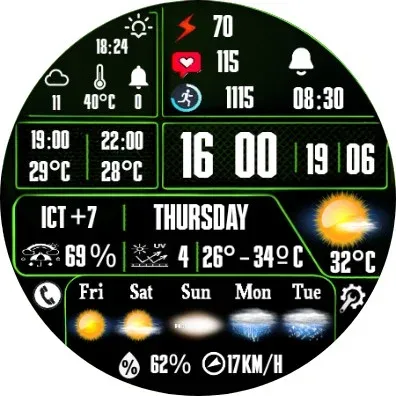 N-SPORT750 DigitalWeather Face screenshot 11