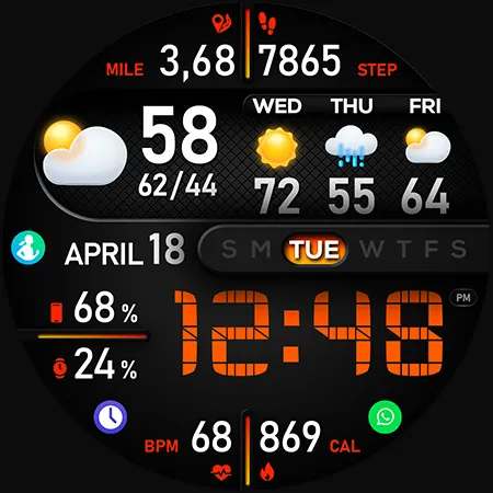 PER8 Digital Watch Face screenshot 43