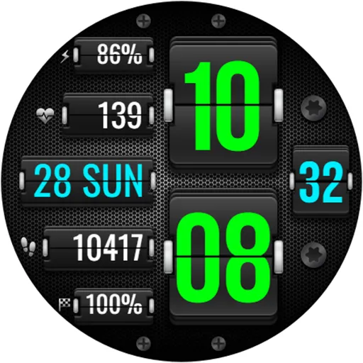 Digital FLIP WS16 Watch face screenshot 21