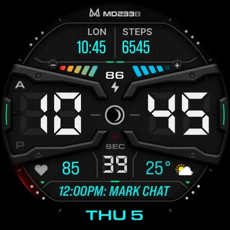 MD233B Digital watch face screenshot 40