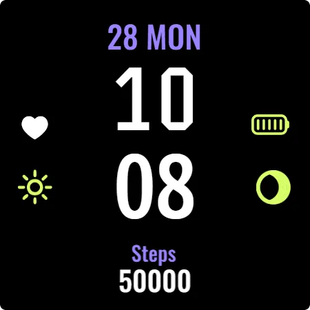 Simple Icons Watch Face screenshot 8