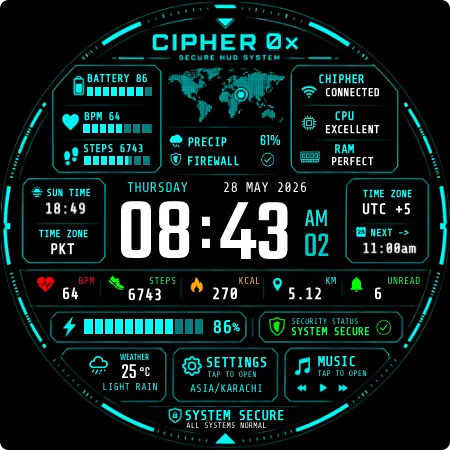 Cipher 0̸x Watch Face screenshot 6