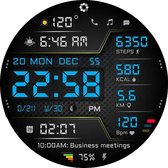 A440 Digital Health Face screenshot 28