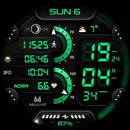 MD292 Digital watch face screenshot 26