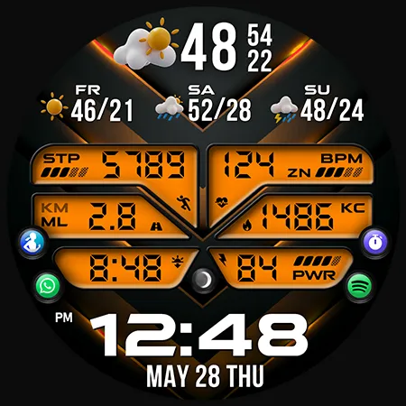PER46 Digital Watch Face screenshot 47