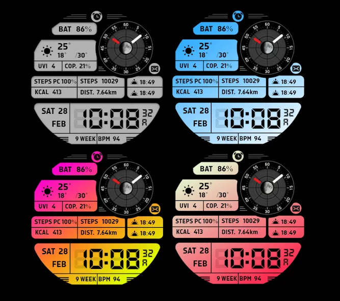Retro Digital Watch Face screenshot 4