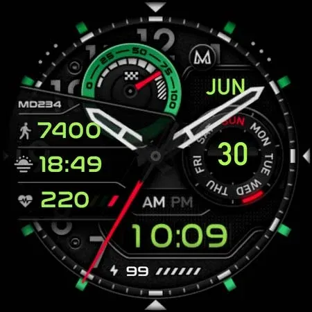 MD234 Analog watch face screenshot 11