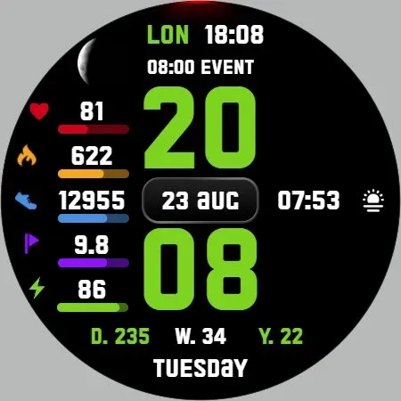 SuperInfo Watch Face Wear OS screenshot 18