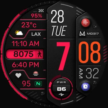 MD317 Digital Watch Face screenshot 10
