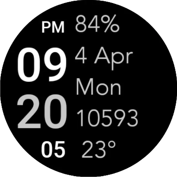 Five Big Text Watch Face screenshot 38
