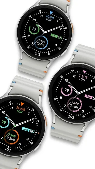 CC Black Analog Watch Face screenshot 2