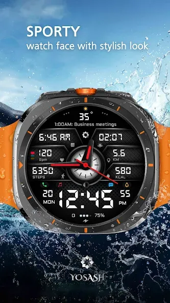 A450 Modern Watch Face Wear OS screenshot 1